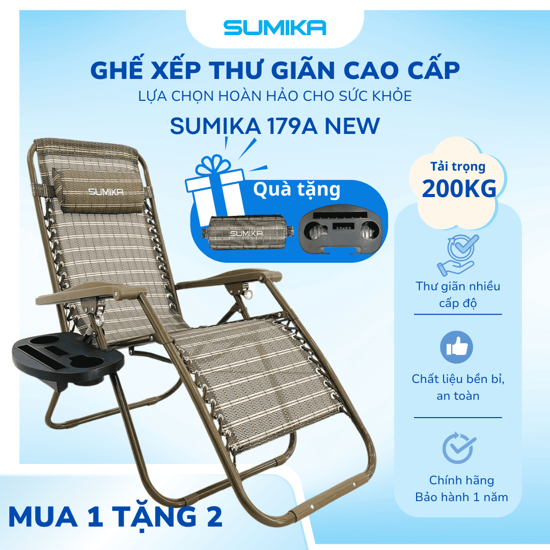 Ghế xếp thư giãn Sumika 179A NEW 