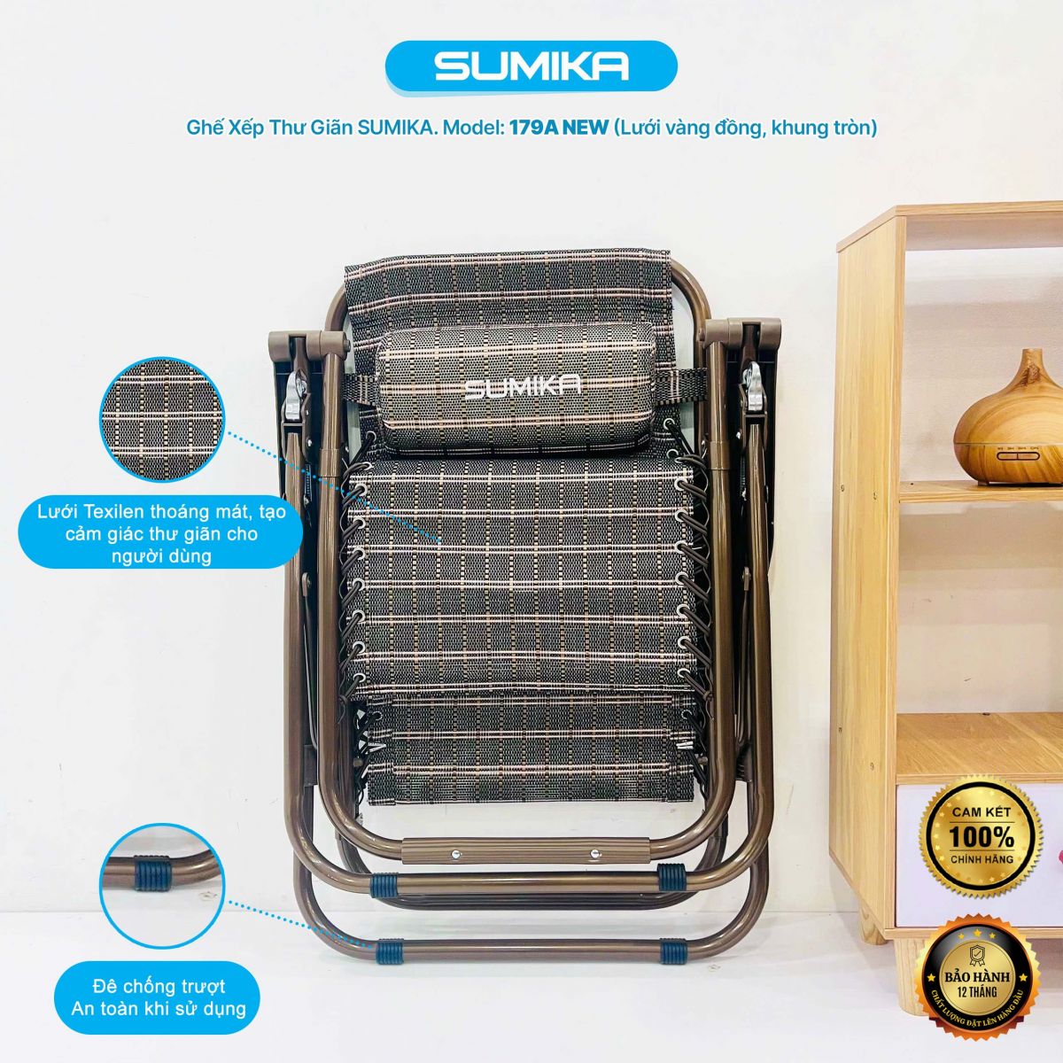 Ghế xếp thư giãn Sumika 179A NEW 