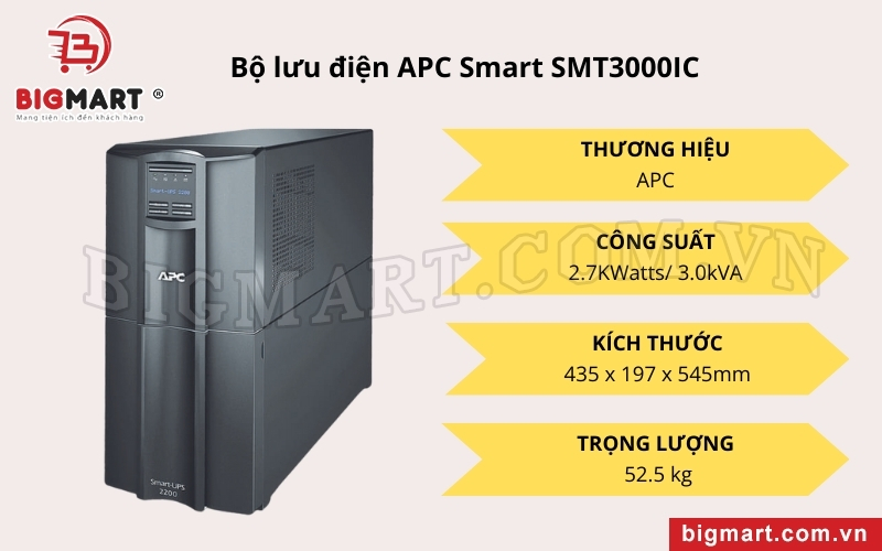 APC Smart SMT3000IC có thiết kế nhỏ gọn