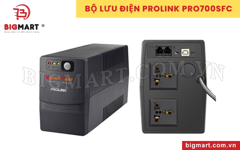 Bộ lưu điện 650VA UPS PROLINK PRO700SFC