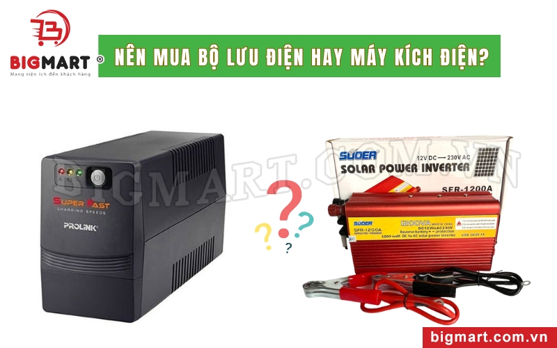 Việc chọn mua UPS hay máy kích điện phụ thuộc nhu cầu của bạn