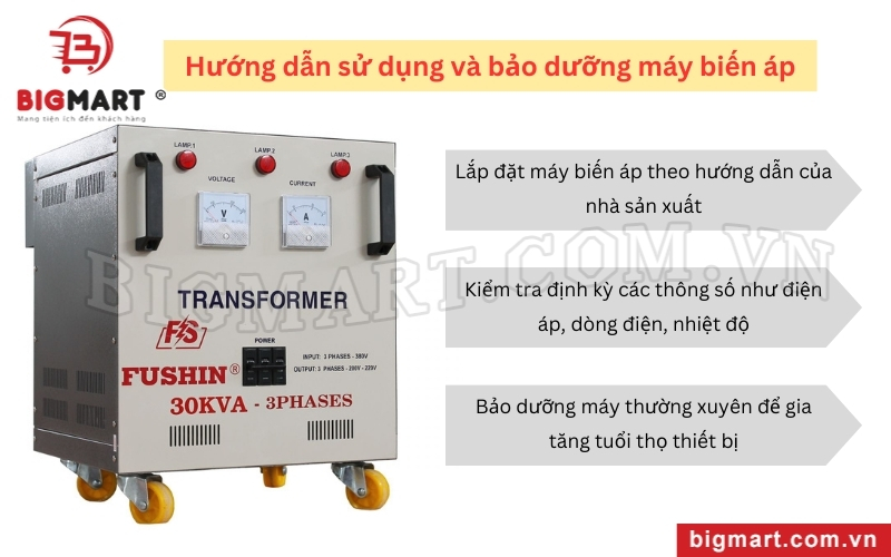 Cần làm kỹ hướng dẫn trước khi sử dụng máy biến áp