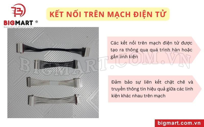 Các kết nối trên mạch để hàn gắn linh kiện điện tử