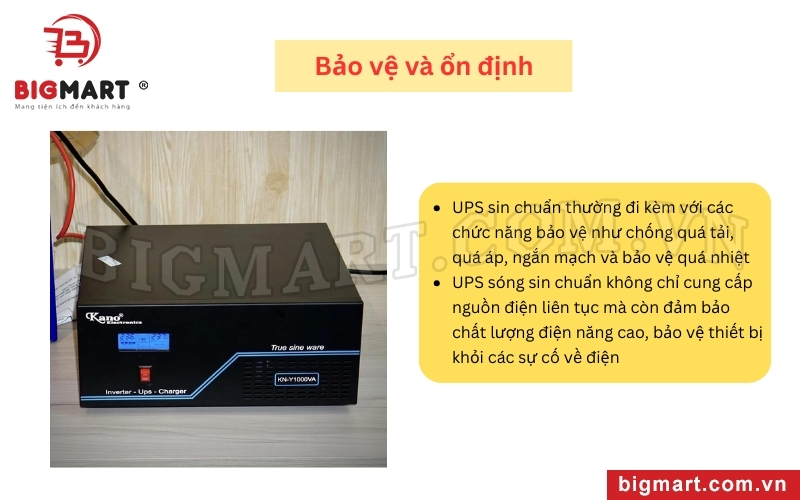 UPS sin chuẩn giúp bảo vệ các thiết bị điện