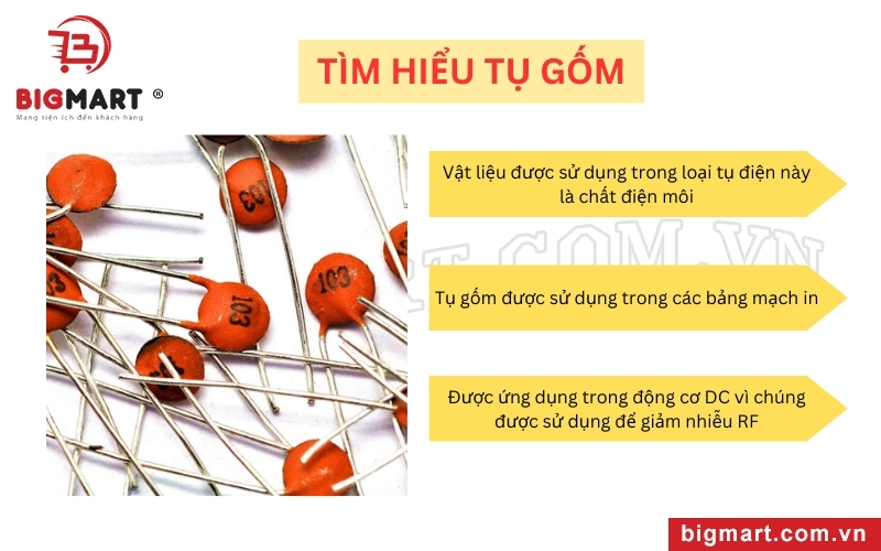 Tụ gốm được sử dụng rộng rãi