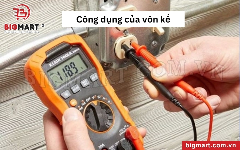 Một trong những công dụng của vôn kế là đo điện áp