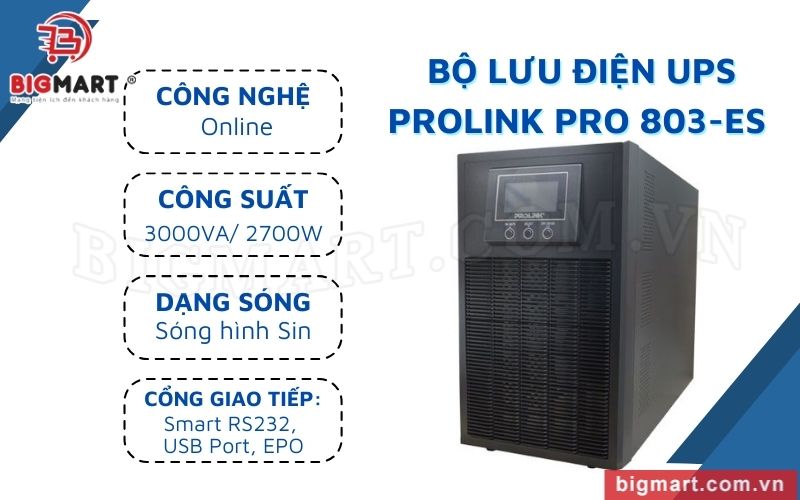 Bộ lưu điện UPS PROLINK PRO803-ES