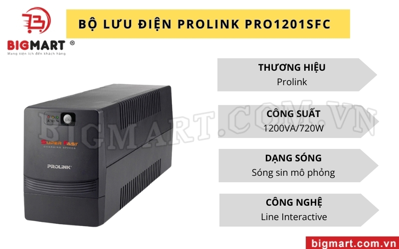 Bộ lưu điện Prulink Pro 1201SFC