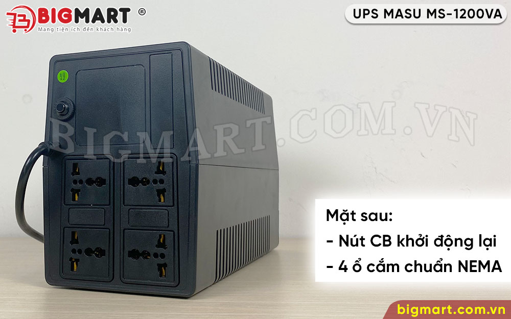 Phía sau của MASU MS-1200VA