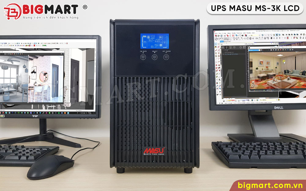 Mặt trước của UPS MASU MS-3K LCD