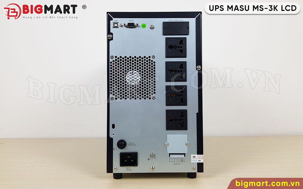 Mặt sau của UPS MASU MS-3K LCD