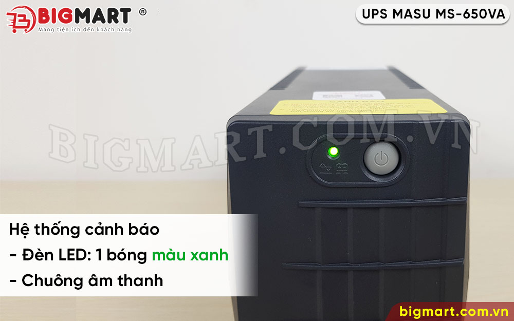 Mặt trước của bộ lưu điện MASU MS-650VA