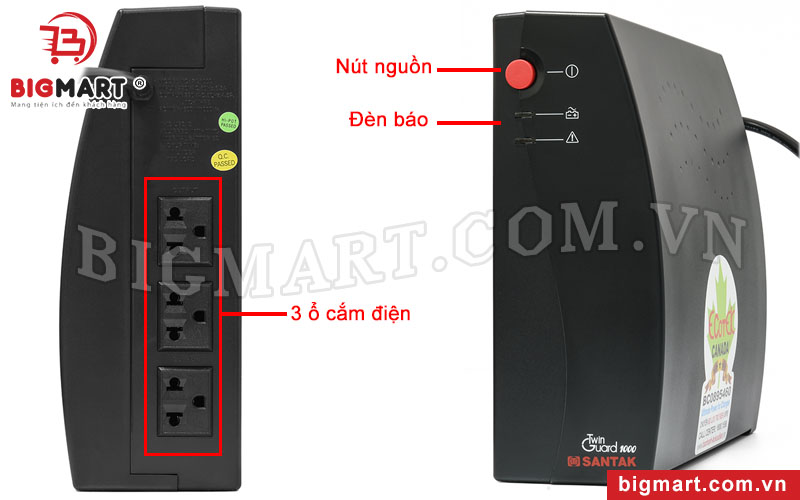 Bộ lưu điện UPS Santak 1000VA