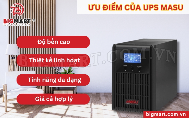 Ưu điểm của bộ lưu điện thương hiệu MASU