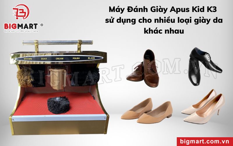 Máy đánh giày Kid Apus K3 dùng được cho nhiều loại giày