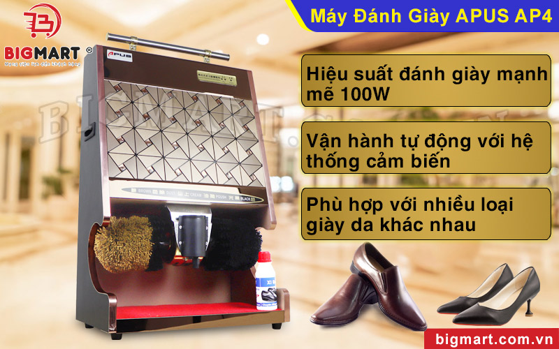 Máy đánh giày phù hợp sử dụng cho mọi loại giày da