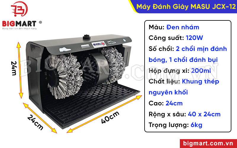 Thông số máy đánh giày MASU JCX-12