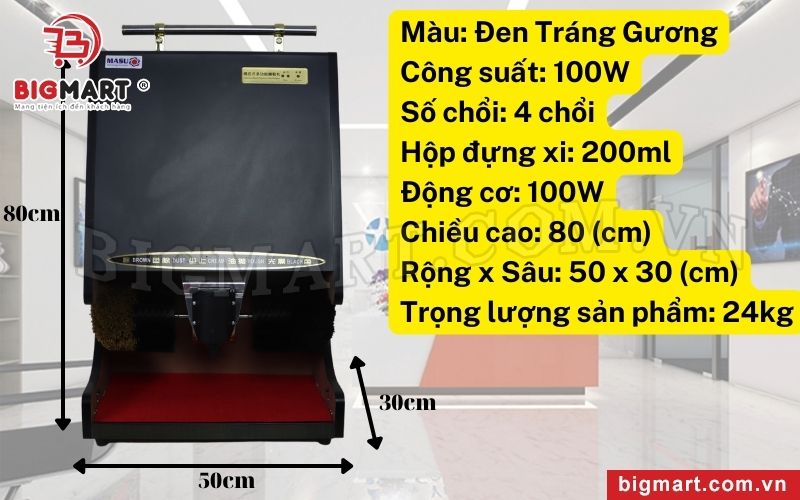 Thông số kỹ thuật máy đánh giày MASU 906