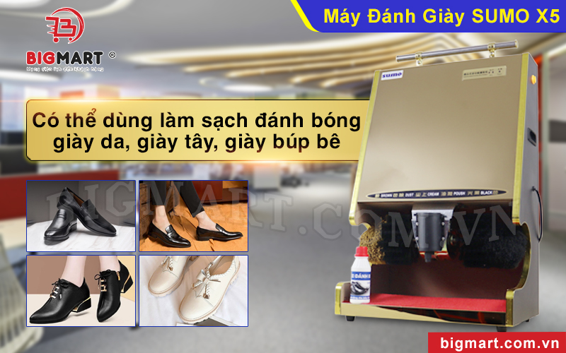 Máy đánh giày phù hợp làm sạch đánh bóng nhiều loại giày