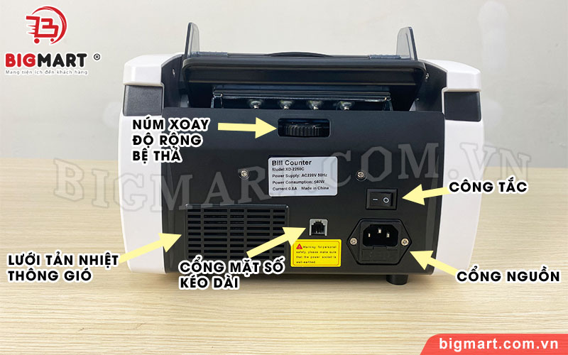 Mặt sau của XD-2250C