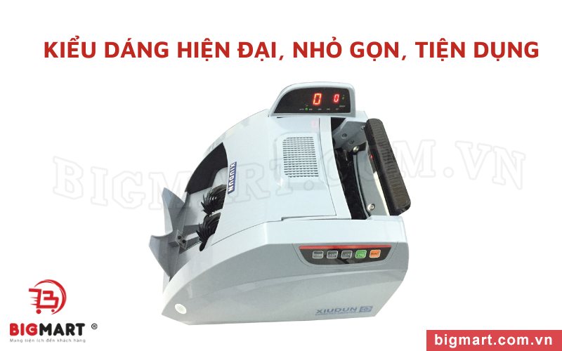 Máy đếm tiền thông minh Xiudun 2700 thiết kế kiểu dáng đứng hiện đại, kích thước nhỏ gọn 