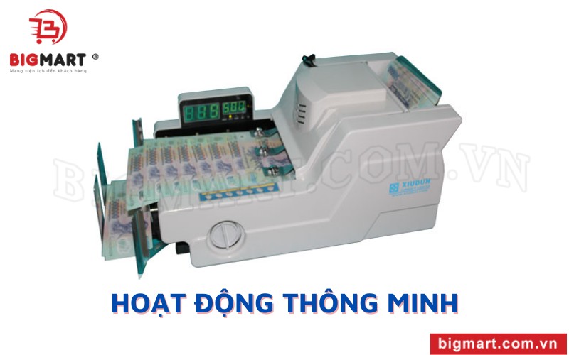 Máy đếm tiền Xiudun 2012W hoạt động thông minh 