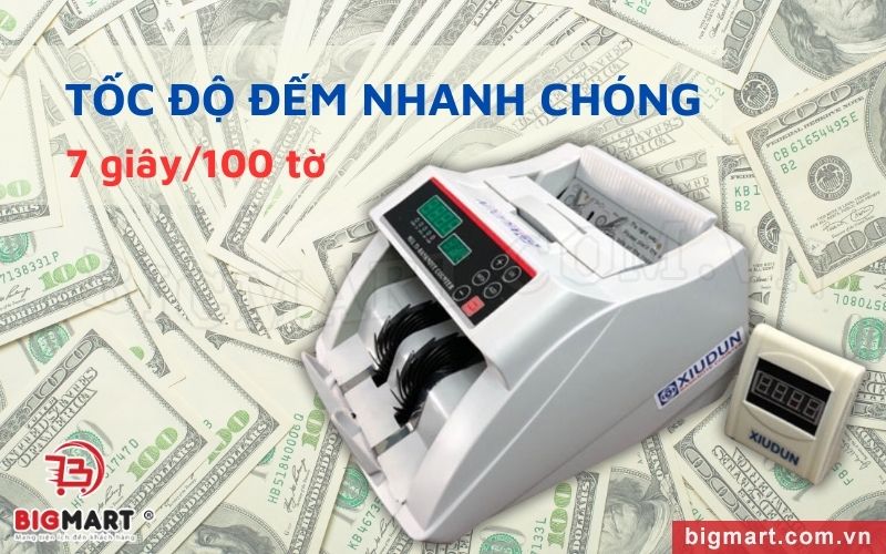 Tốc độ đếm nhanh chóng của máy đếm tiền Xiudun 2250c