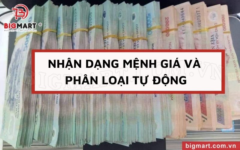 Máy đếm tiền Xiudun 2010W giúp nhận dạng mệnh giá và phân loại tự động