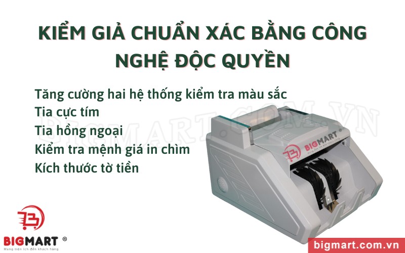 Khả năng kiểm giả chính xác của máy đếm tiền Xiudun 2500K tối đa, lên tới 99%.