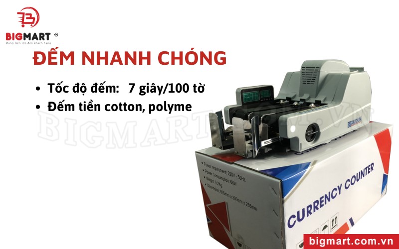 Máy đếm tiền Xiudun 3000 có khả năng đếm chính xác