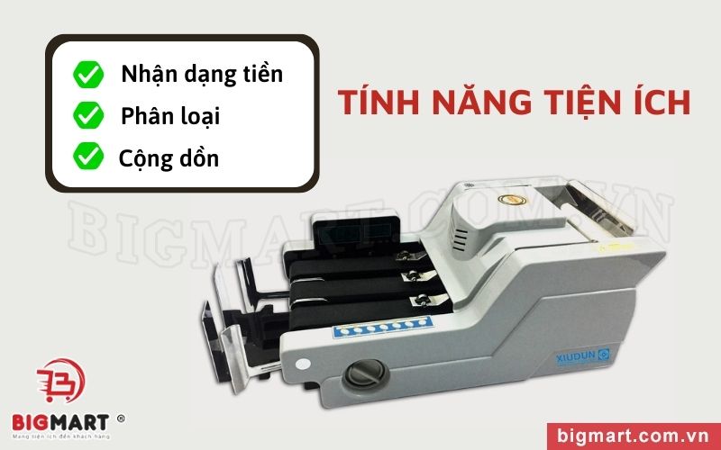 máy đếm tiền Xiudun 6688W còn có thêm những chức năng phân loại, cộng dồn, chia mẻ,... rất hữu ích trong quá trình đếm tiền của người dùng.