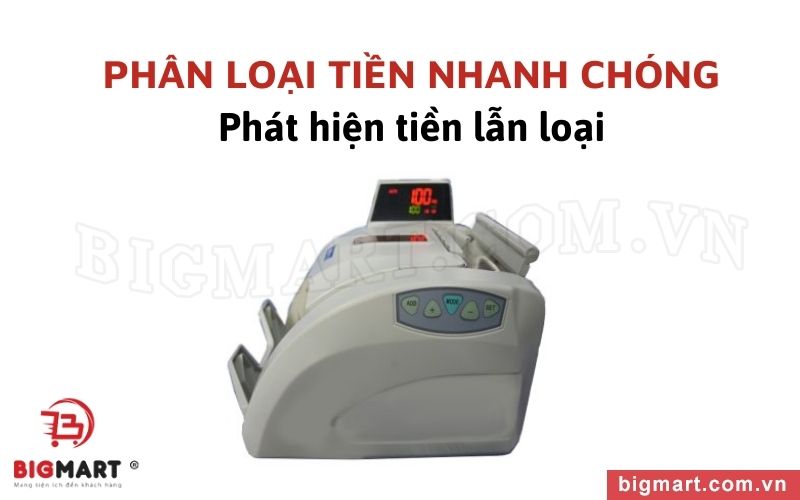 máy hỗ trợ người dùng phân loại tiền một cách dễ dàng, nhanh chóng.