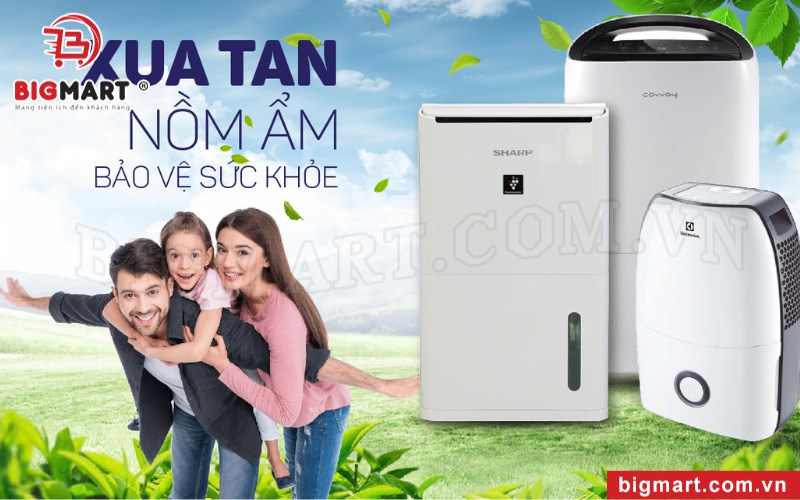 Máy hút ẩm giúp bảo vệ sức khỏe gia đình