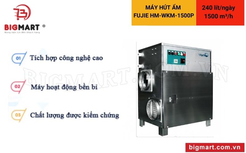 ưu điểm của Máy hút ẩm rotor FujiE HM-WKM-1500P