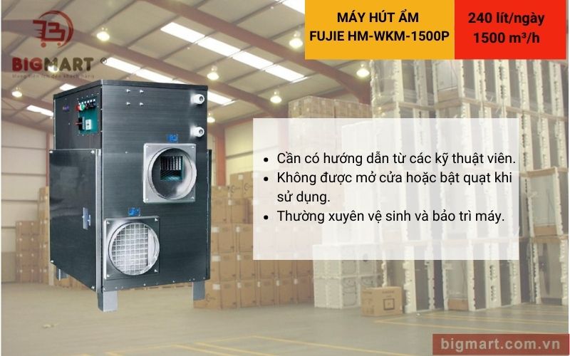 sử dụng Máy hút ẩm rotor FujiE HM-WKM-1500P