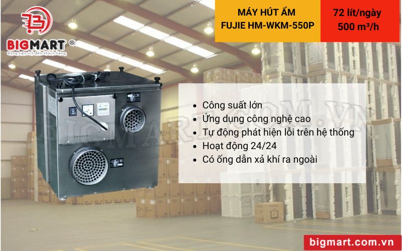 ưu điểm Máy hút ẩm rotor FujiE HM-WKM-550P