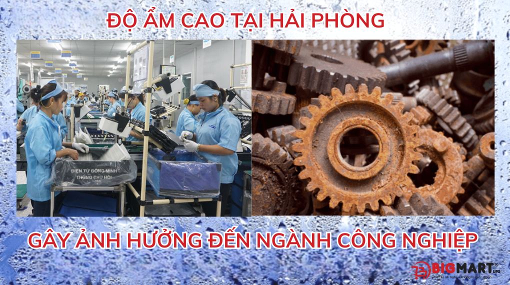 độ ẩm tác động đến sản xuất công nghiệp