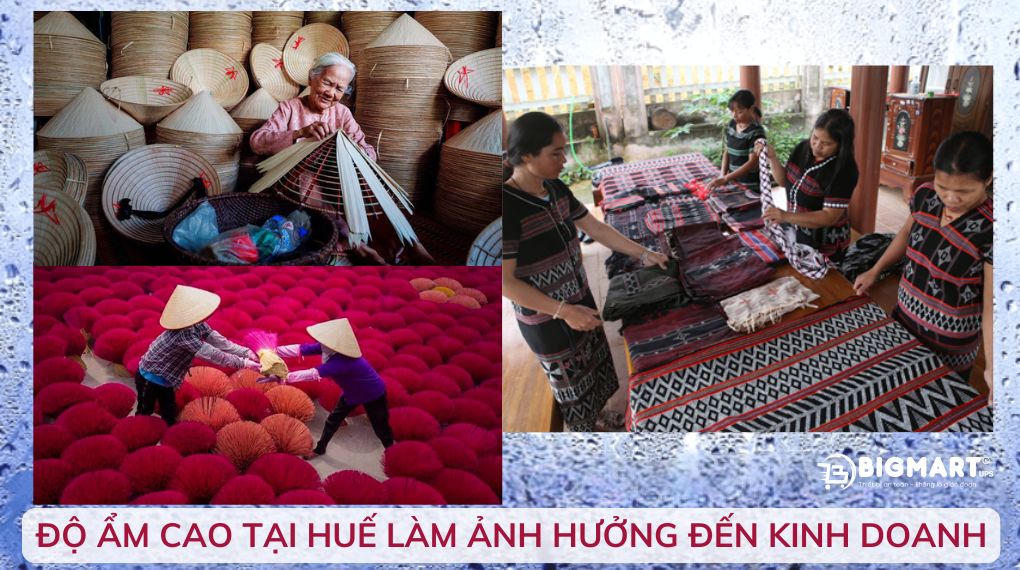 Độ ẩm cao tại Huế làm ảnh hưởng việc kinh doanh