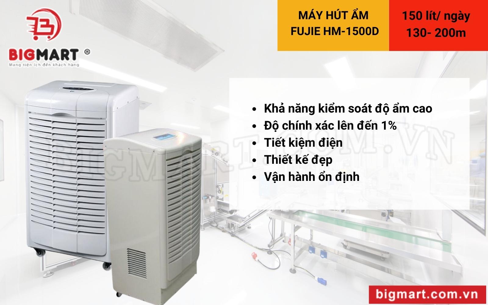 ưu điểm của Máy hút ẩm công nghiệp FujiE HM-1500D