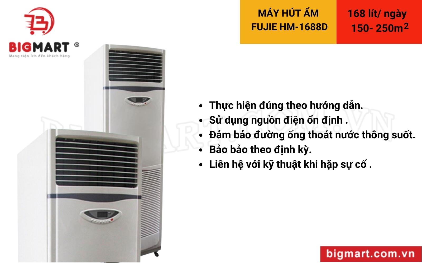 sử dụng Máy hút ẩm công nghiệp FujiE HM-1688D