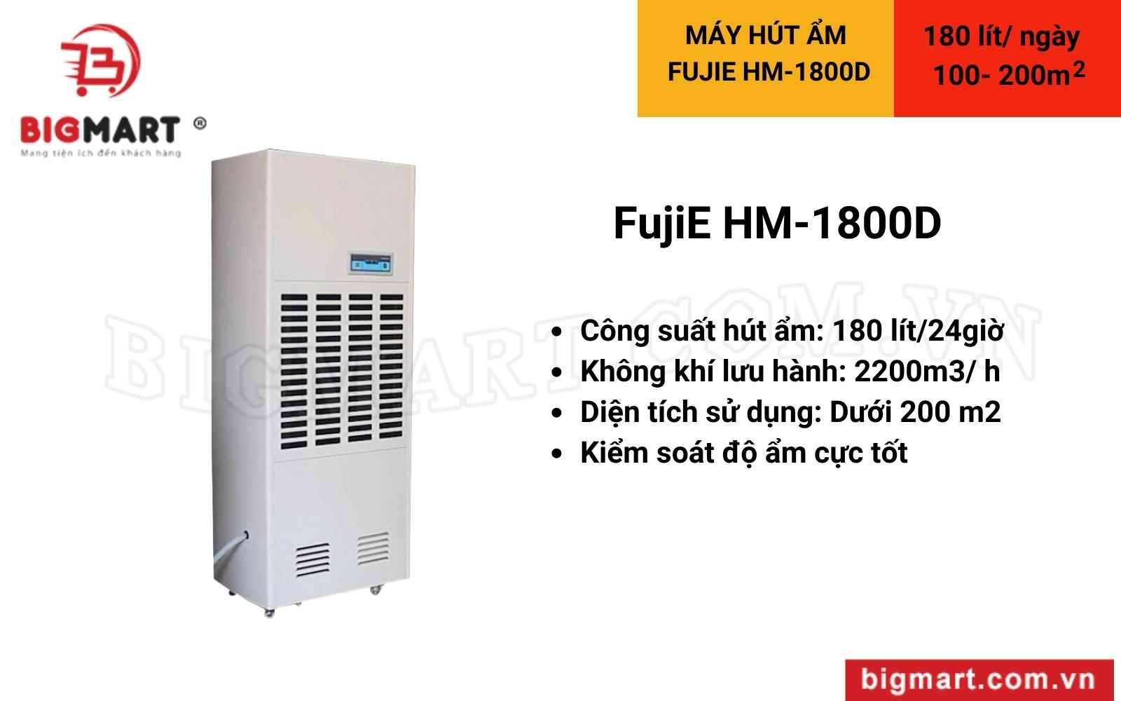 Máy hút ẩm công nghiệp FujiE HM-1800D