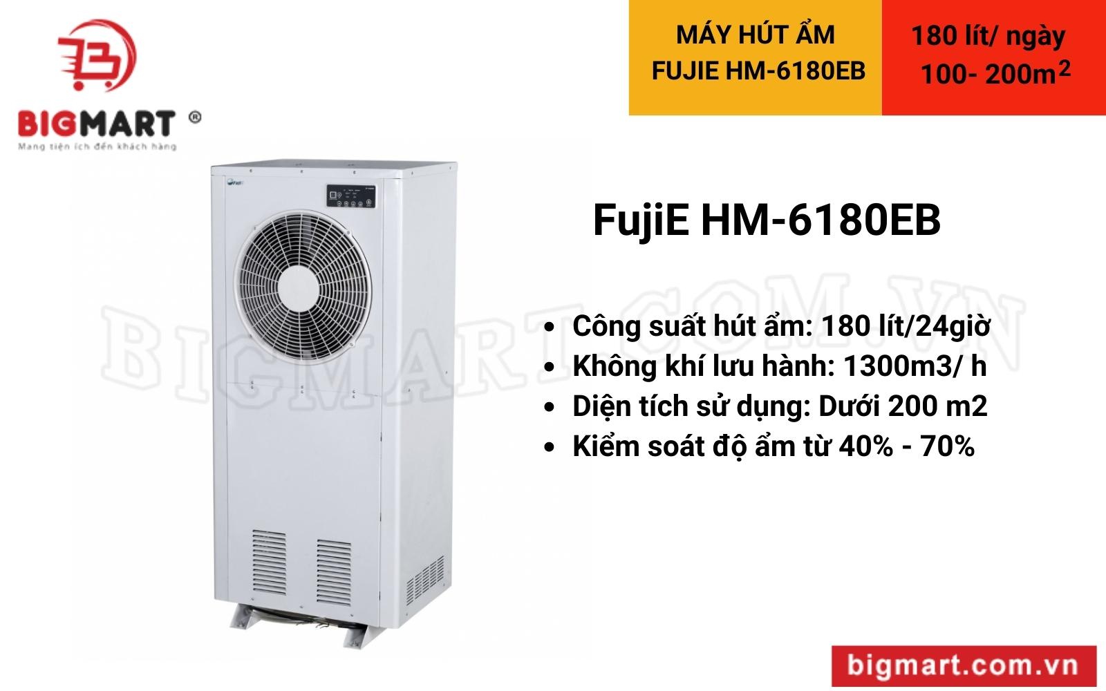 Máy hút ẩm công nghiệp FujiE HM-6180EB