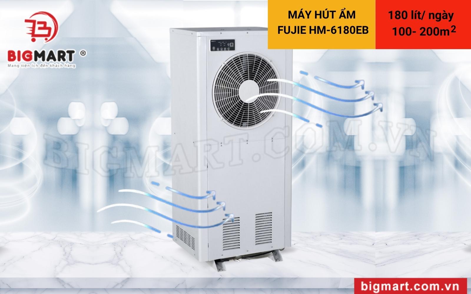 Máy hút ẩm công nghiệp FujiE HM-6180EB công dụng