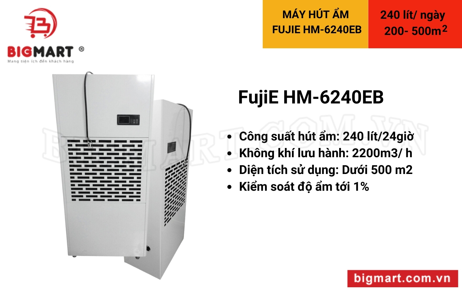 Máy hút ẩm công nghiệp FujiE HM-6240EB