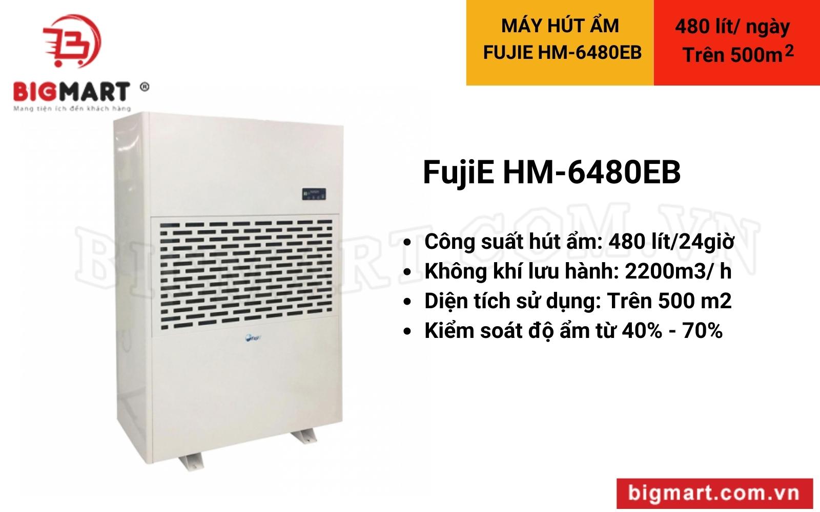 Máy hút ẩm công nghiệp Fujie HM-6480EB