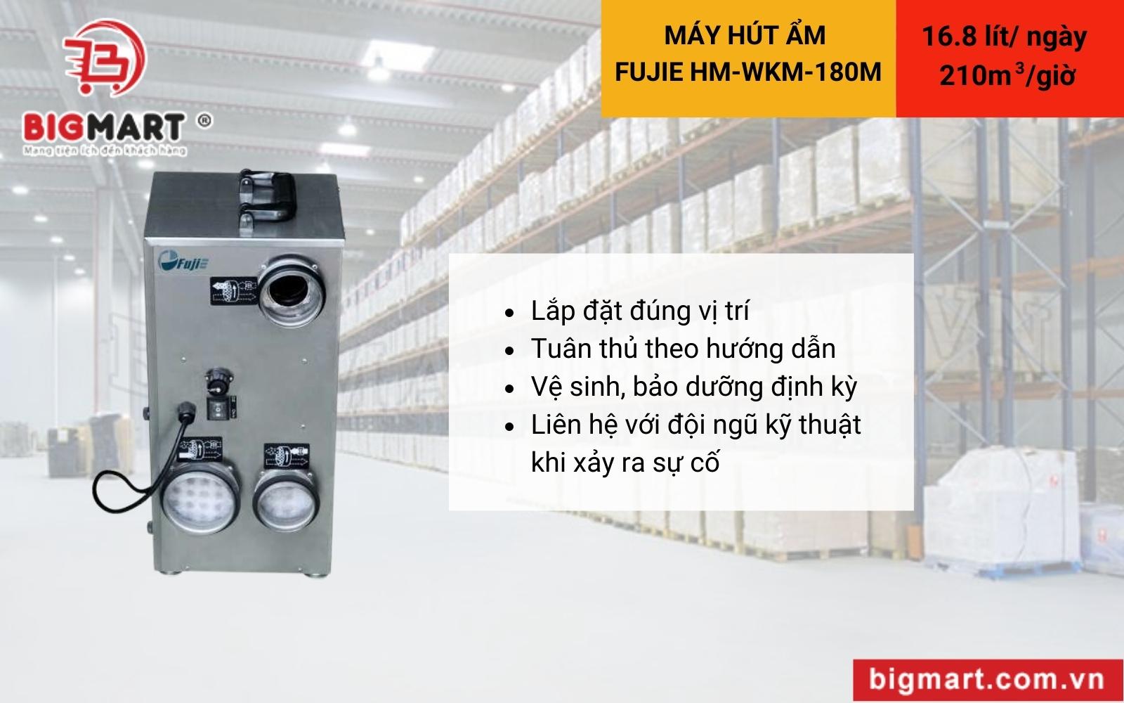 sử dụng Máy hút ẩm rotor Fujie HM-WKM-180M