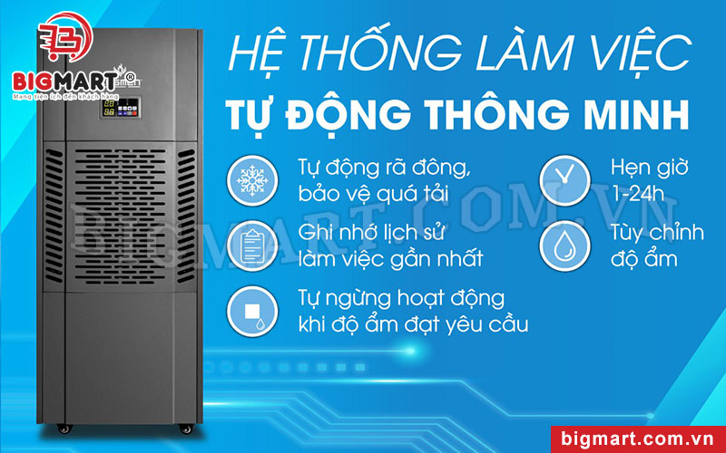 Máy hút ẩm Kosmen KM-250S đa tính năng xử lý ẩm 250l/ngày