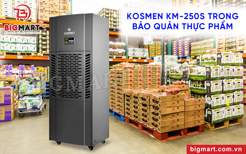 Máy hút ẩm Kosmen KM-250S giúp bảo quản nông sản thực phẩm