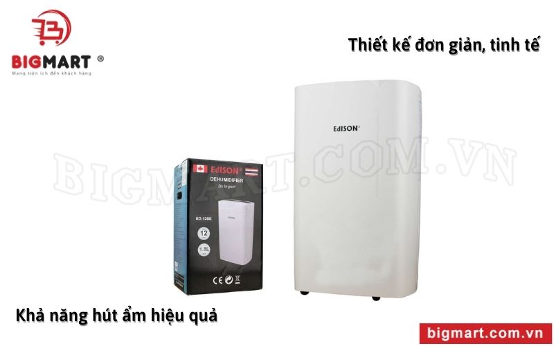 Máy hút ẩm 12L EDISON ED-12BE được thiết kế sang trọng