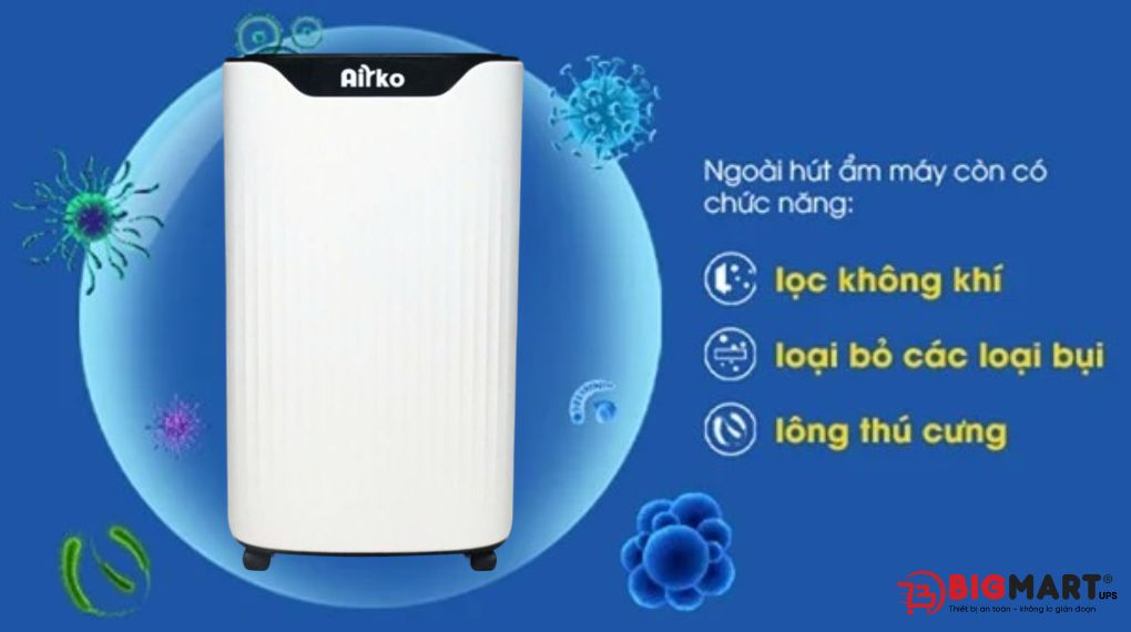 Máy hút ẩm Dorosin có khả năng lọc không khí rất tốt